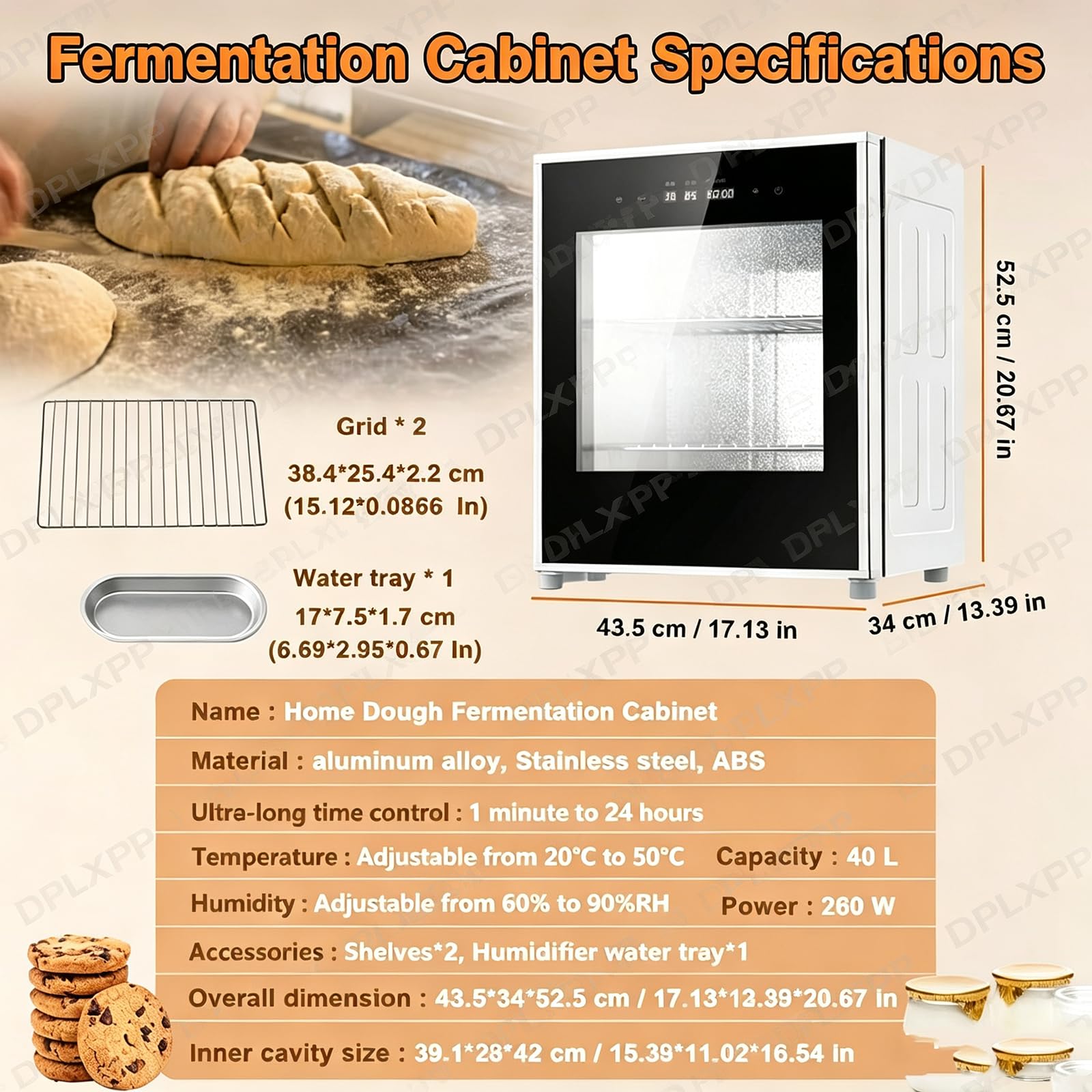 Cella Lievitazione Elettrica Impasto-Cella Lievitazione Domestica 40 Litri
