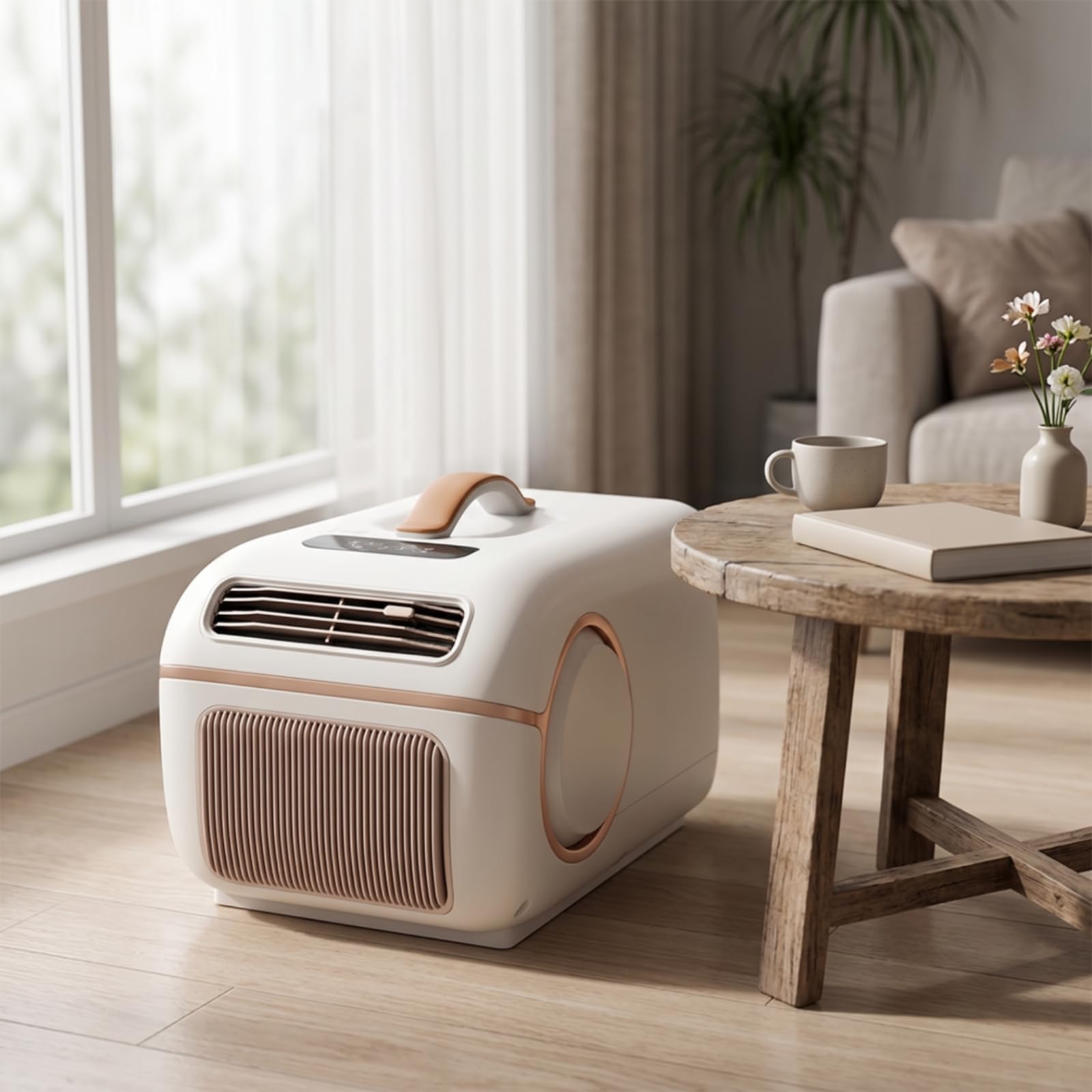 Gralara Condizionatore Portatile 2 in 1 con, 220V Spina Europea, E01 Modello Intelligente Caldo E Freddo