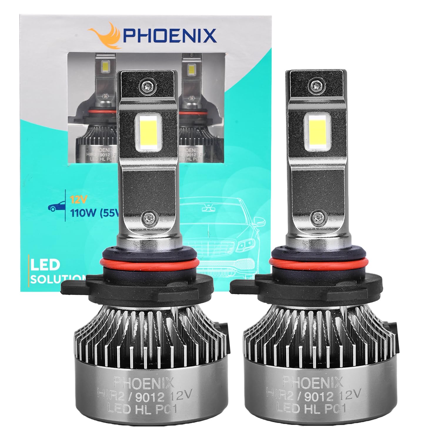 PHOENIX HIR2 9012 Head Light Bulb 12V 6000K (1 Set)-image-23