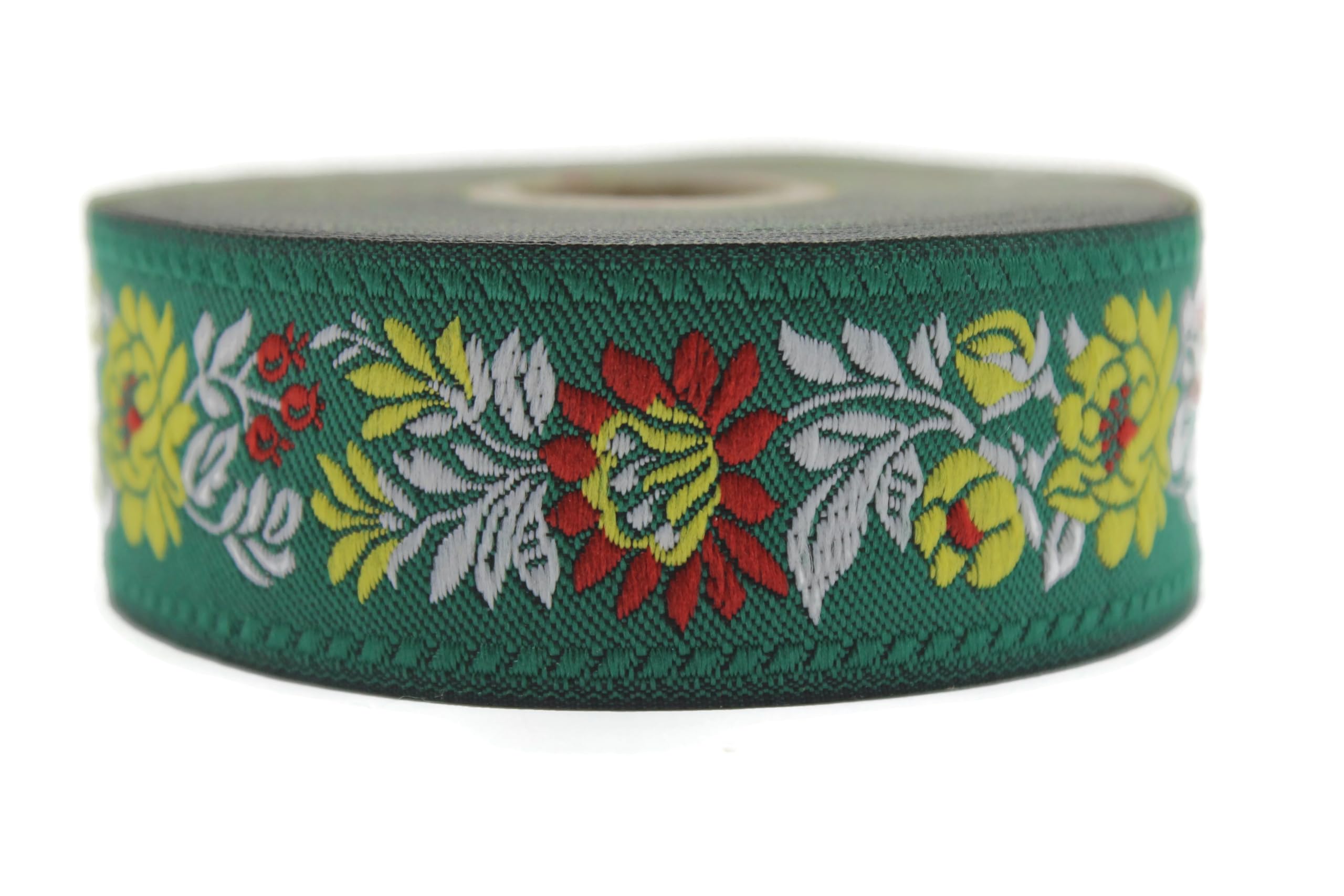 Ruban jacquard 35mm motif floral galon tissé rétro pour raconter vos plus belles histoires