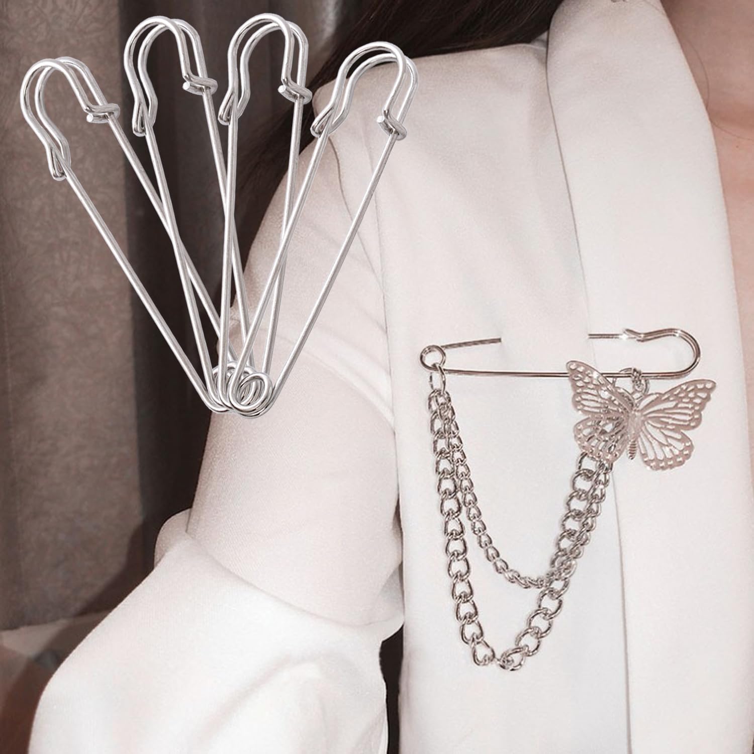 Spille Da Balia Grandi 20 Pz - Acciaio Resistente, Oro E Argento, Per Cucito E Lavanderia! - Foto 3