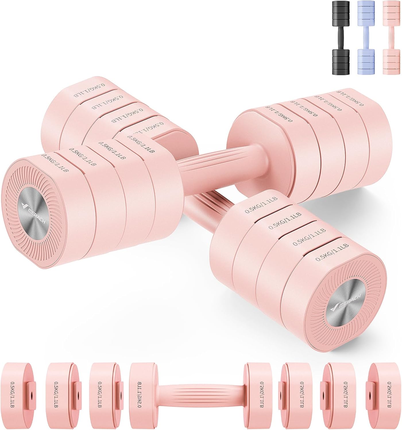 Haltères légers pour exercices pectoraux à domicile