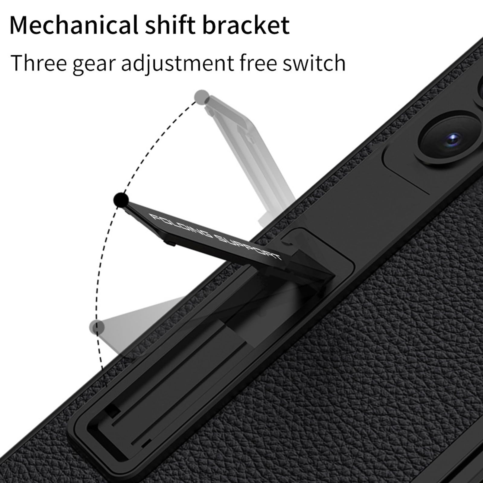 Kickstand Etui do telefonu Samsung Galaxy Z Fold 6, wąskie skórzane etui z teksturą z włókna węglowego, kompleksowa ochrona, odporne na wstrząsy, odporne na zarysowania, czarne, składane 6