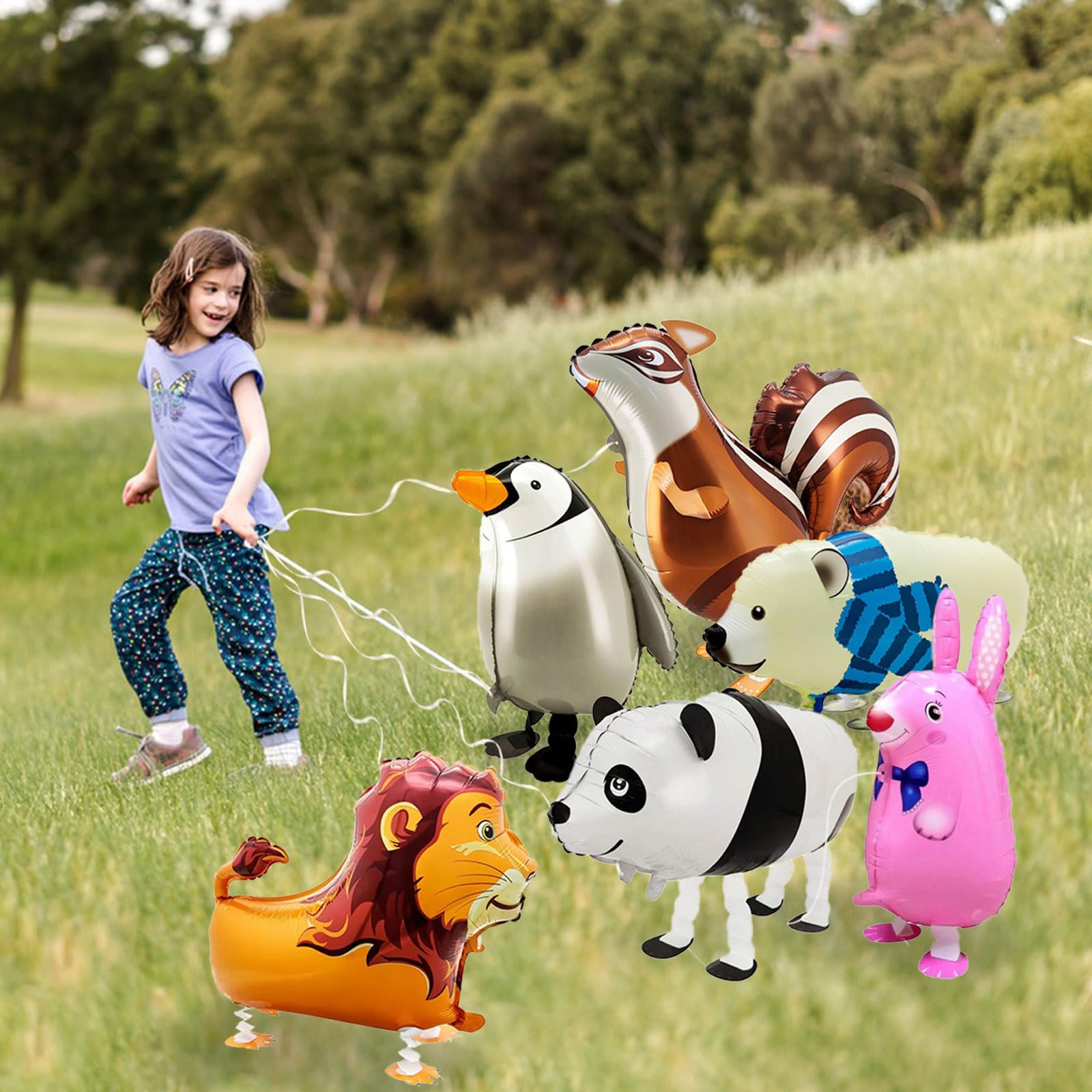 Self Standing Large Giraffe Animal Balloon Walking Giraffe