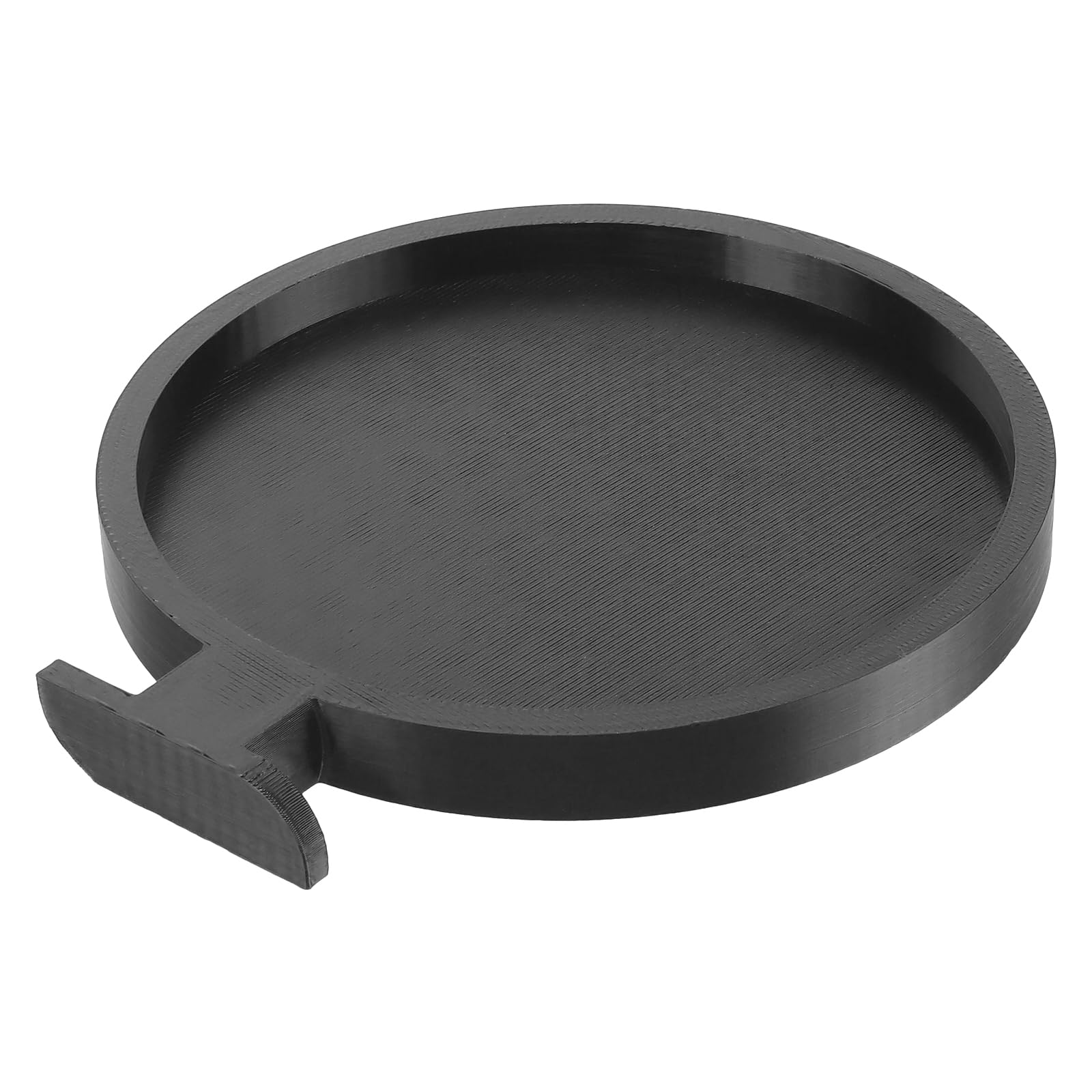 FUNSUEI Set di 4 Supporti Rotondi per Piante in Plastica, Anelli Portavasi Neri, Diametro 11,5 cm, per Vasi da Fiori da Interno ed Esterno