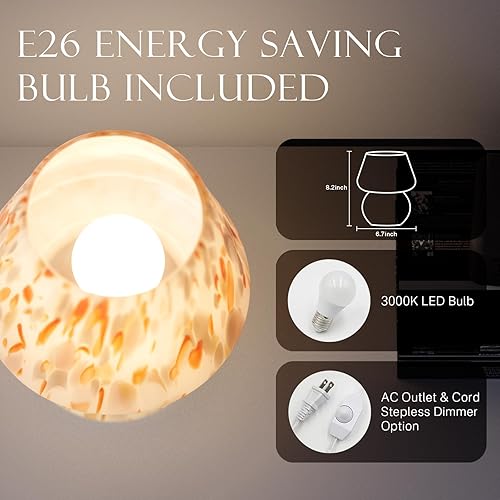 Miniatura 6 de Lámpara de mesa con forma de hongo para dormitorio, pequeña lámpara de noche de escritorio para sala de estar, decoración de hongos, lindas mini