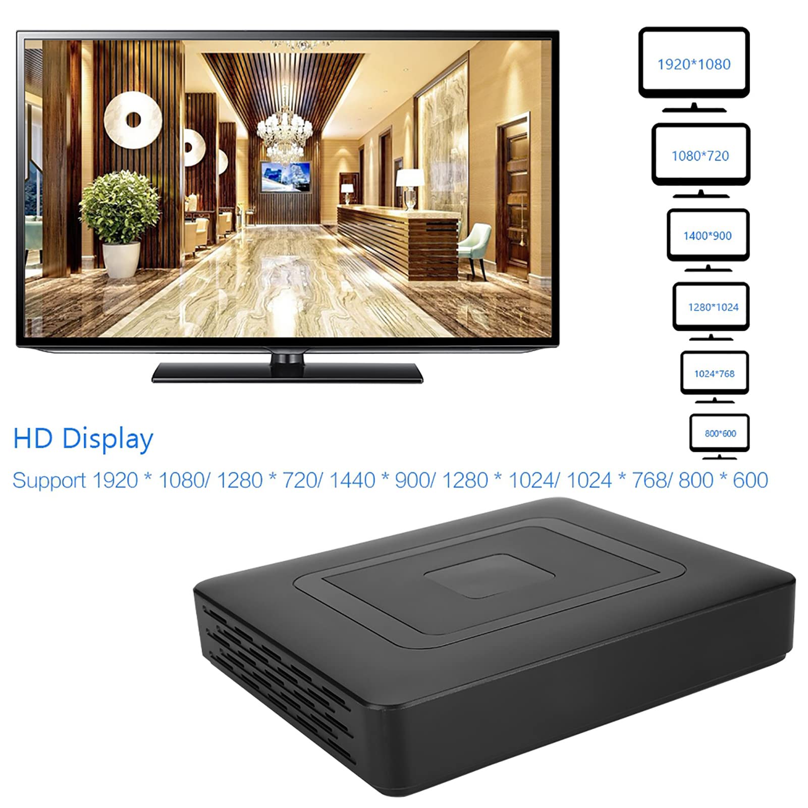 4 Canales 4CH Seguridad CCTV AHd CVI/TVI/DVr NVR Grabadora de Vídeo 5 en 1 Grabadora de Vídeo en Tiempo Real 100-240V (Normativa Europea 100-240V)