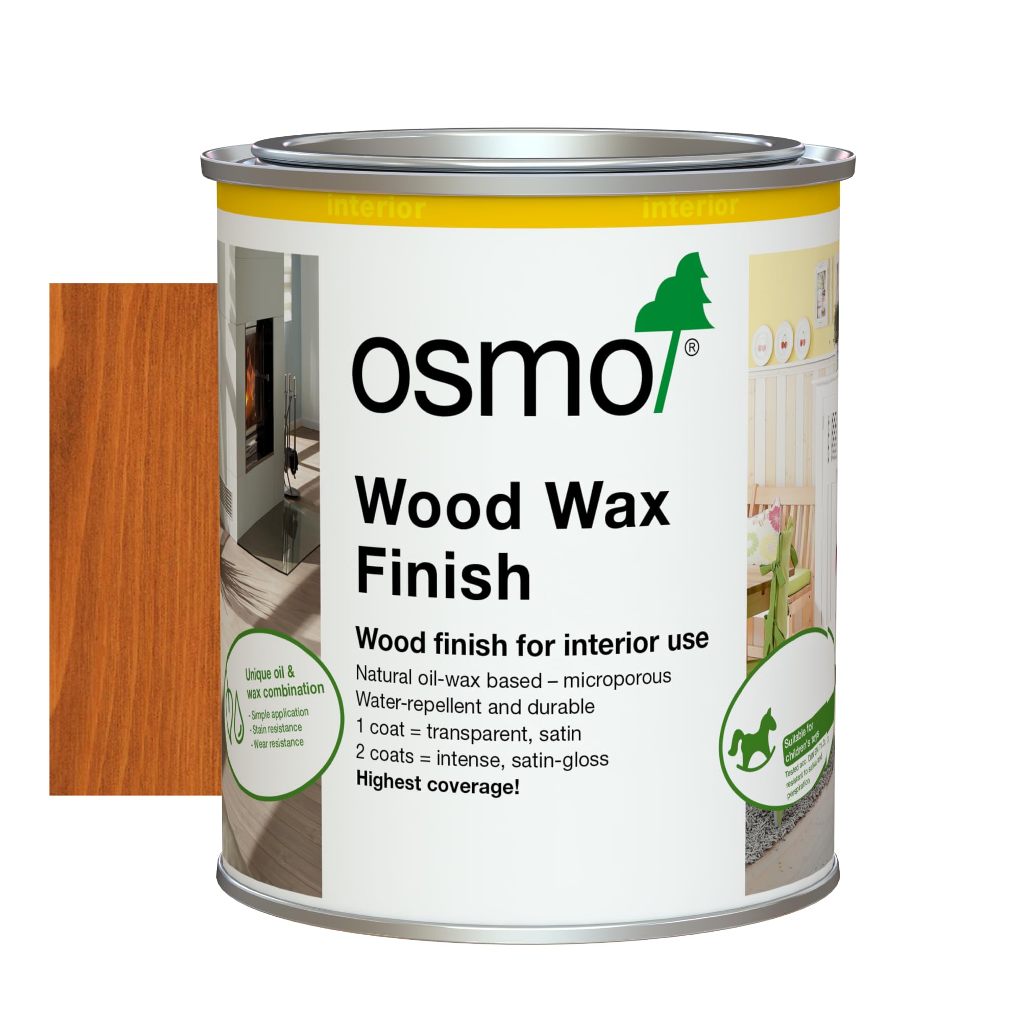 Osmo Wood Wax Finish 3137 Cherry (750ml, 3137 Cherry)