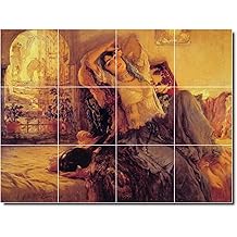 Ceramic Tile Mural-Frederick Bridgman Country Painting 135. 17"W x 12.75"H 12 4.25x4.25 Tiles