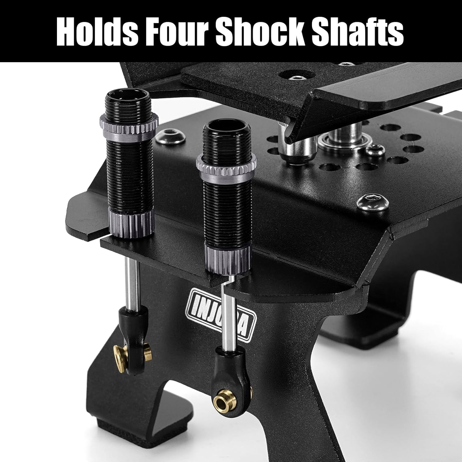 INJORA 59MM Shocks and RC Car Stand with Shock Holder for TRX4M 1/18 RC Crawler Upgrade