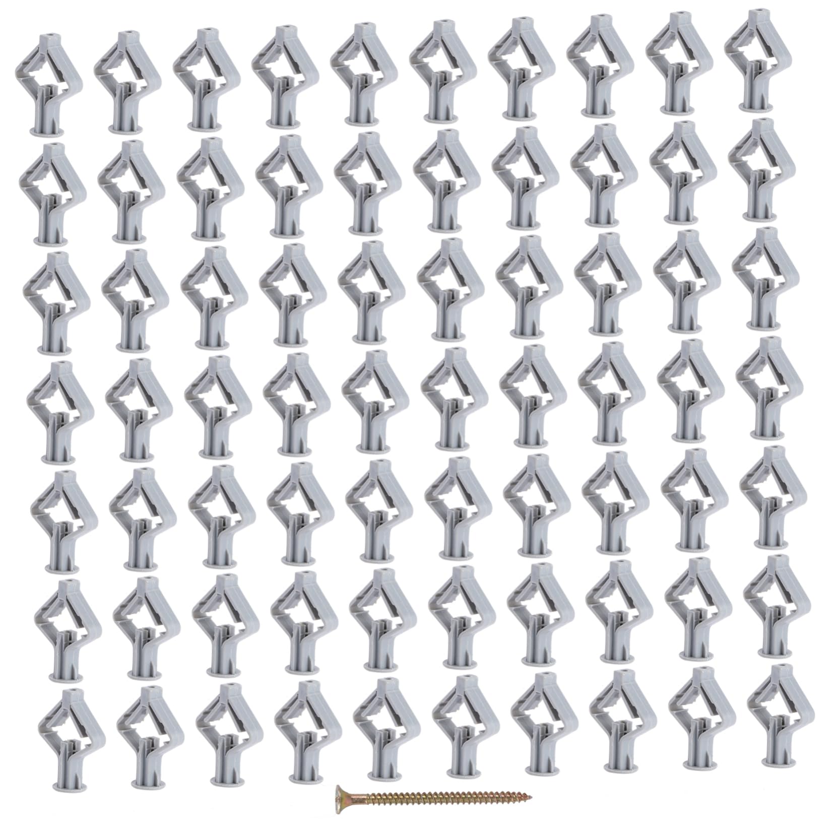 STOBAZA 100pcs Plastic Butterfly Expansion Anchors Wall Fixings Lightweight Easy to Install Hardware Accessories