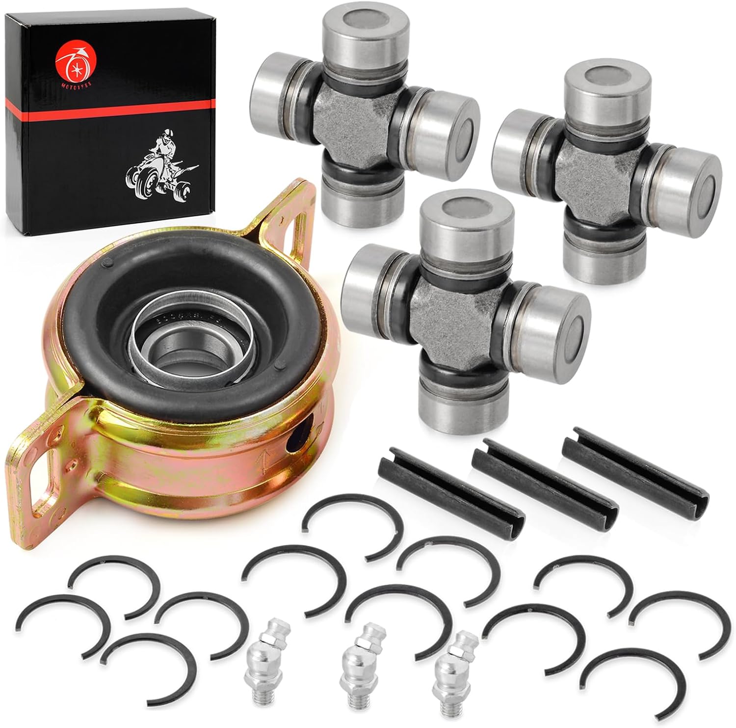 Front Rear Propeller Shaft Bearing Carrier & u-joint For Polaris Ranger RZR 570 900 1000