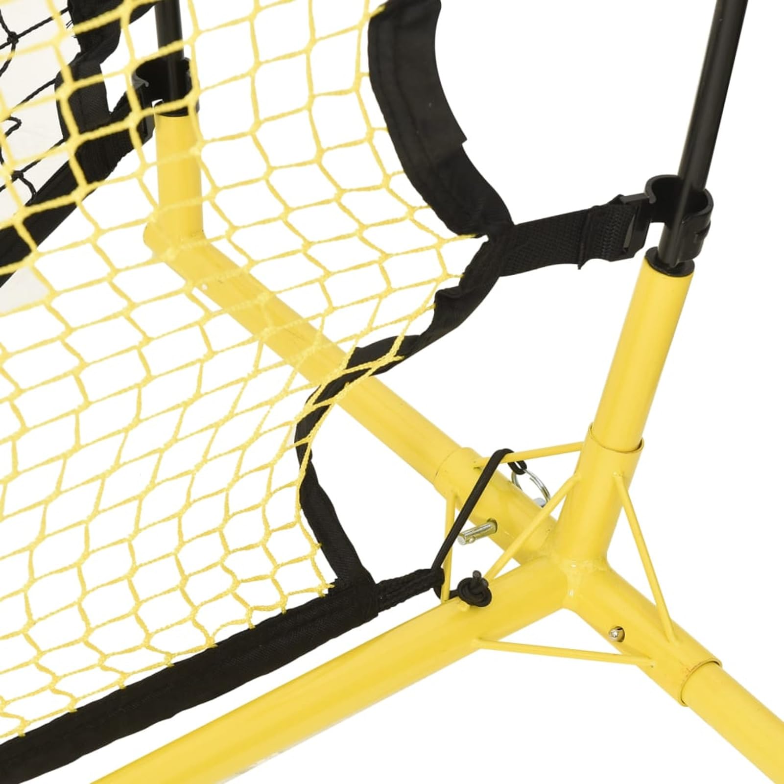 ADWOA Red de Rebote de fútbol poliéster Negro y Amarillo 183x85x120cm Futbol Entrenamiento PorteríA De Rebote