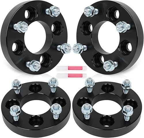 ECCPP Adaptadores de rueda de 4 x 100 a 4 x 4.5 pulgadas, espaciadores de 1 pulgada, 4 lengüetas, aptos para Aveo 2004-2011 para cobalto 2005-2010