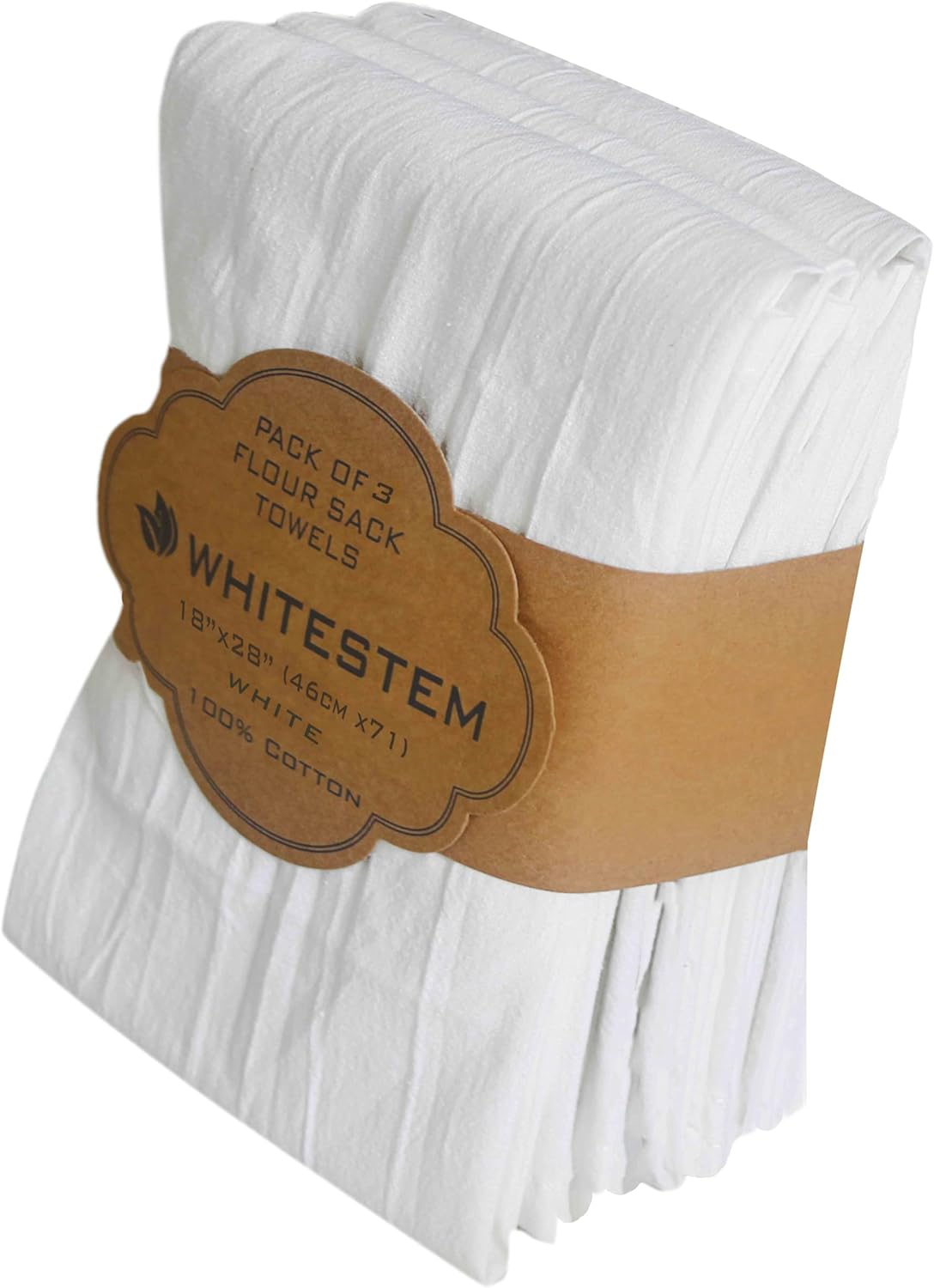 WHITESTEM Flour Sack Kitchen Towels Cotton Blank Towel Tea Towel Crafting