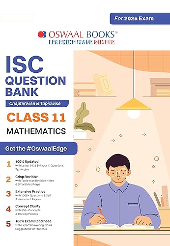 Oswaal ISC Question Bank Class 11 Mathematics | Chapterwise | Topicwise | Solved Papers | For 2025 Exams