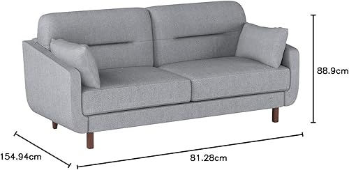 Miniatura 42 de Serta Sierra - Sofás para sala de estar, sofá tapizado de microfibra de diseño moderno, ideal para espacios más pequeños, sofá biplaza de 61