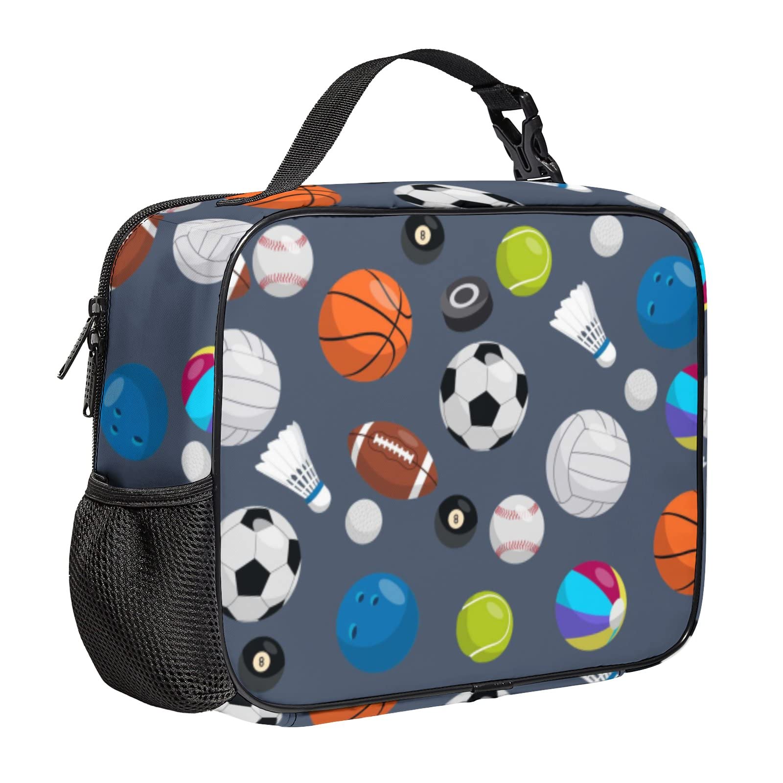 Jitviuzz Insulated Lunch Bag Sports Football Cooler Tote Reusable Lunch Box for Women & Men for Work, School, Travel and Picnic