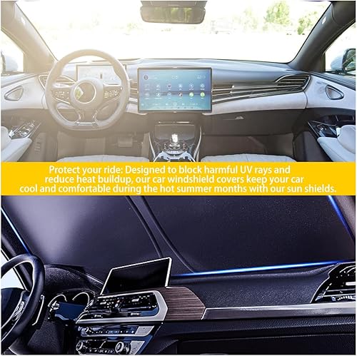 Miniatura 5 de Ziciner Parasol para parabrisas de automóvil con bolsa de almacenamiento, protector solar automático bloquea los rayos UV, protección plegable para