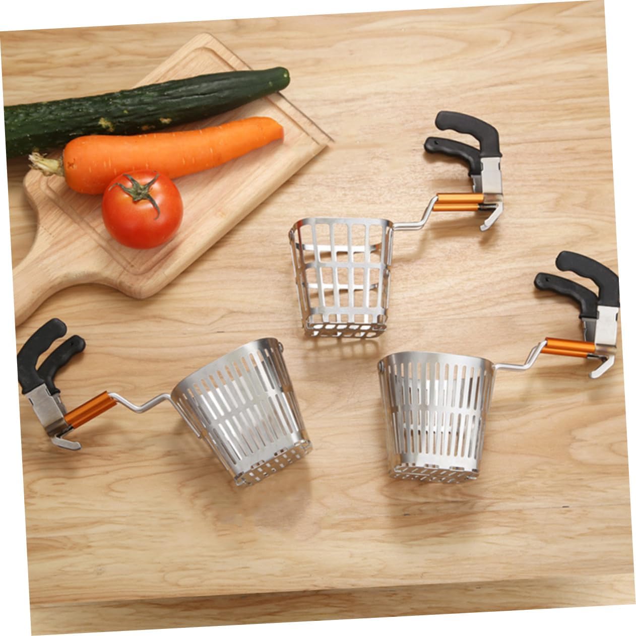 Ciieeo 2pcs Hot-pot Colander Food Strainer Basket for Cooking Vegetables and Meat to Clean for Home Kitchen Use