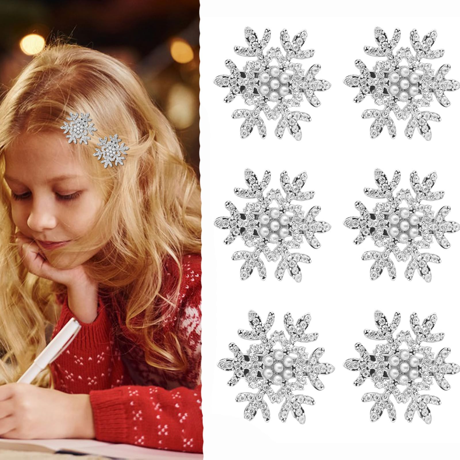 Amazon.com : 11 Pieces Snow Princess Hair Accessories - Snowflake Hair ...