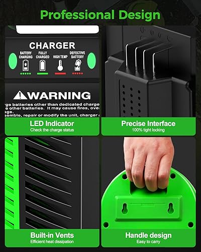 Miniatura 6 de Repuesto para cargador de batería EGO 56V compatible con batería EGO 56V BA1400T BA2242T BA2800T BA3360T - para EGO Power+ CH3200 CH5500 CH2800D