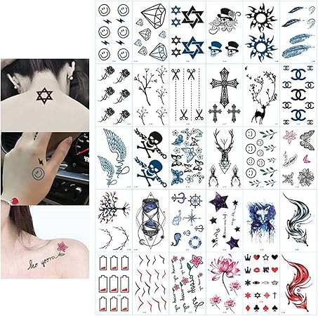 Amazon Co Jp タトゥーシール 30枚セット 刺青シール 花 フェザー キー 狐 星 透明ステッカー 長持ち 防水 韓国シリーズ かわいい かこいい 刺青 入れ墨 ボディーアートシール 防水 腕 足 体 胸 肩 背中に簡単貼る 服 ファッション小物