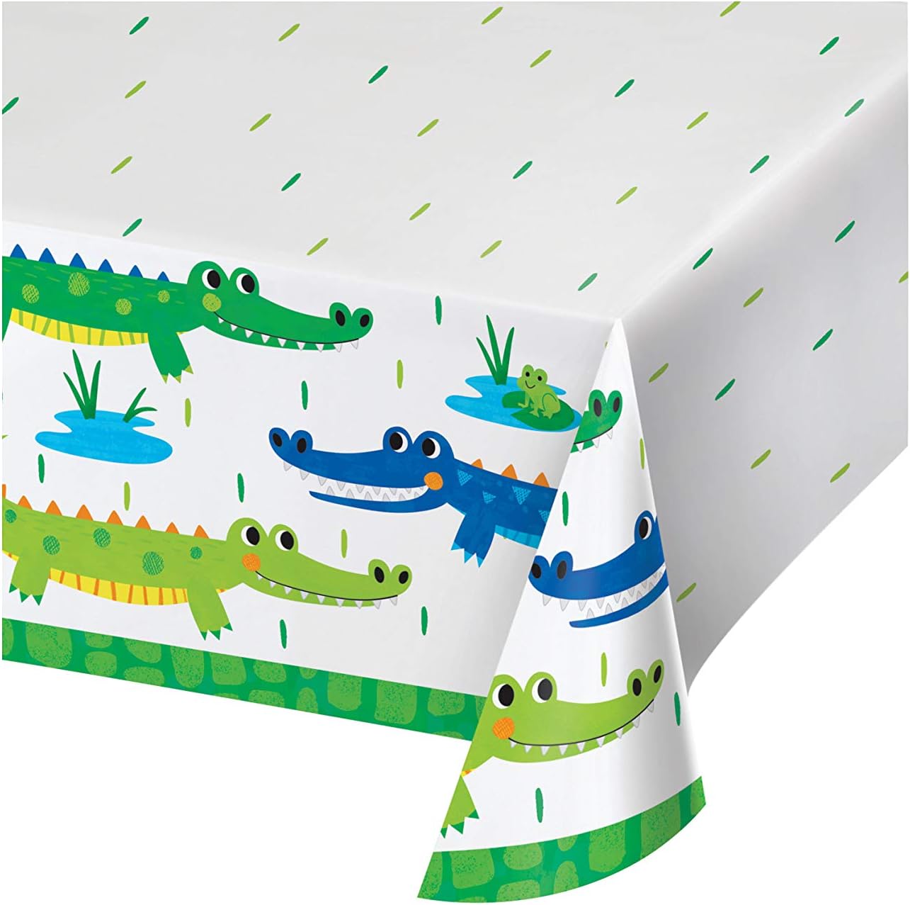 Alligator Birthday Party Paper Tablecloth, 1 ct