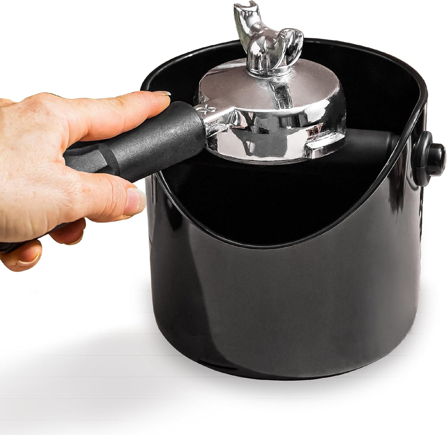 Dreamfarm Big Grindenstèin Sturdy, Compact, Modern Space-Saving Espresso Coffee Grind Knock Box -Black image 2