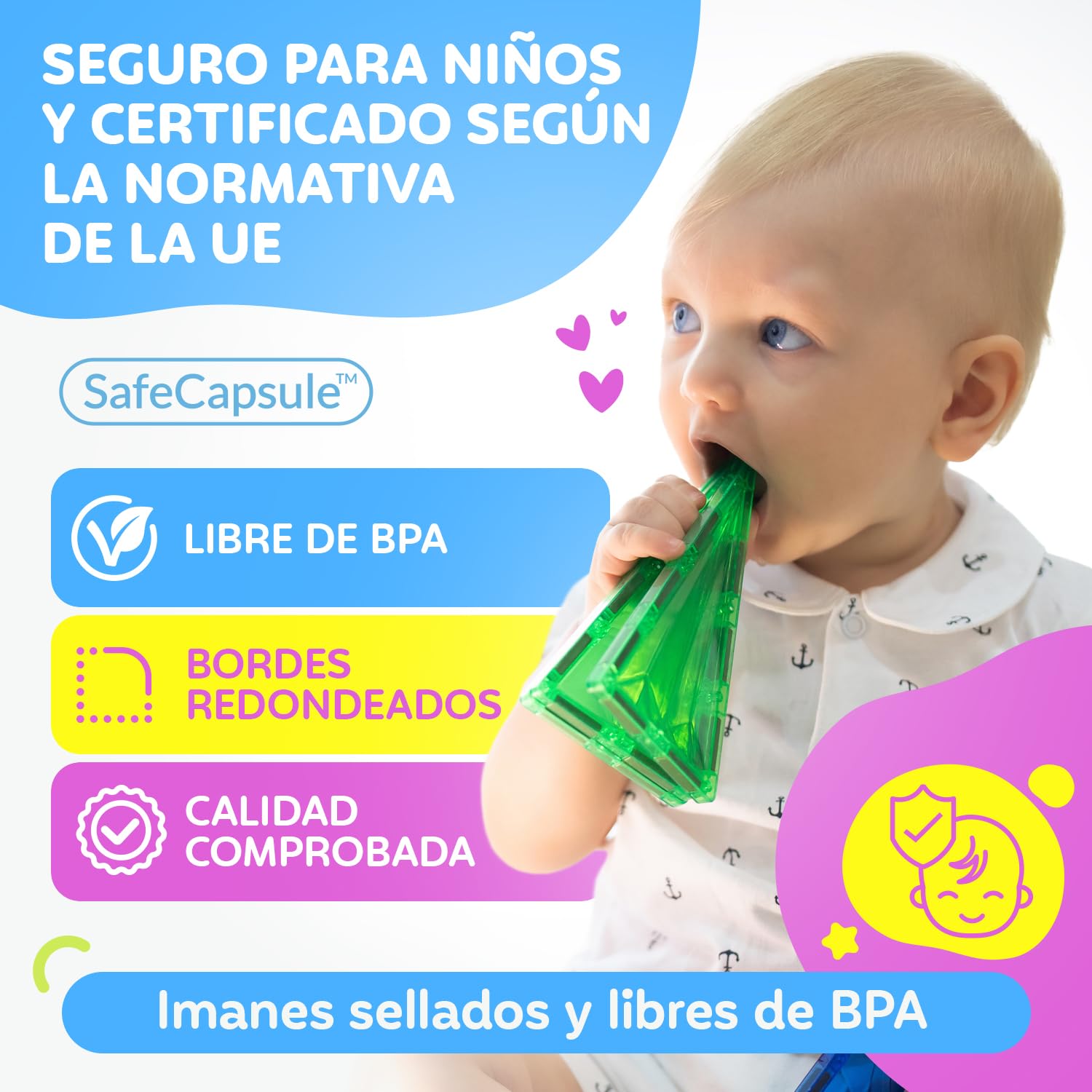 Bloques Magnéticos Construcción Niños 120 Piezas (2 Coches) – Piezas Magnéticas Niños 3+ Juego de Imanes Creativo – Magnetic Tiles Educativos – Juego de Construcción