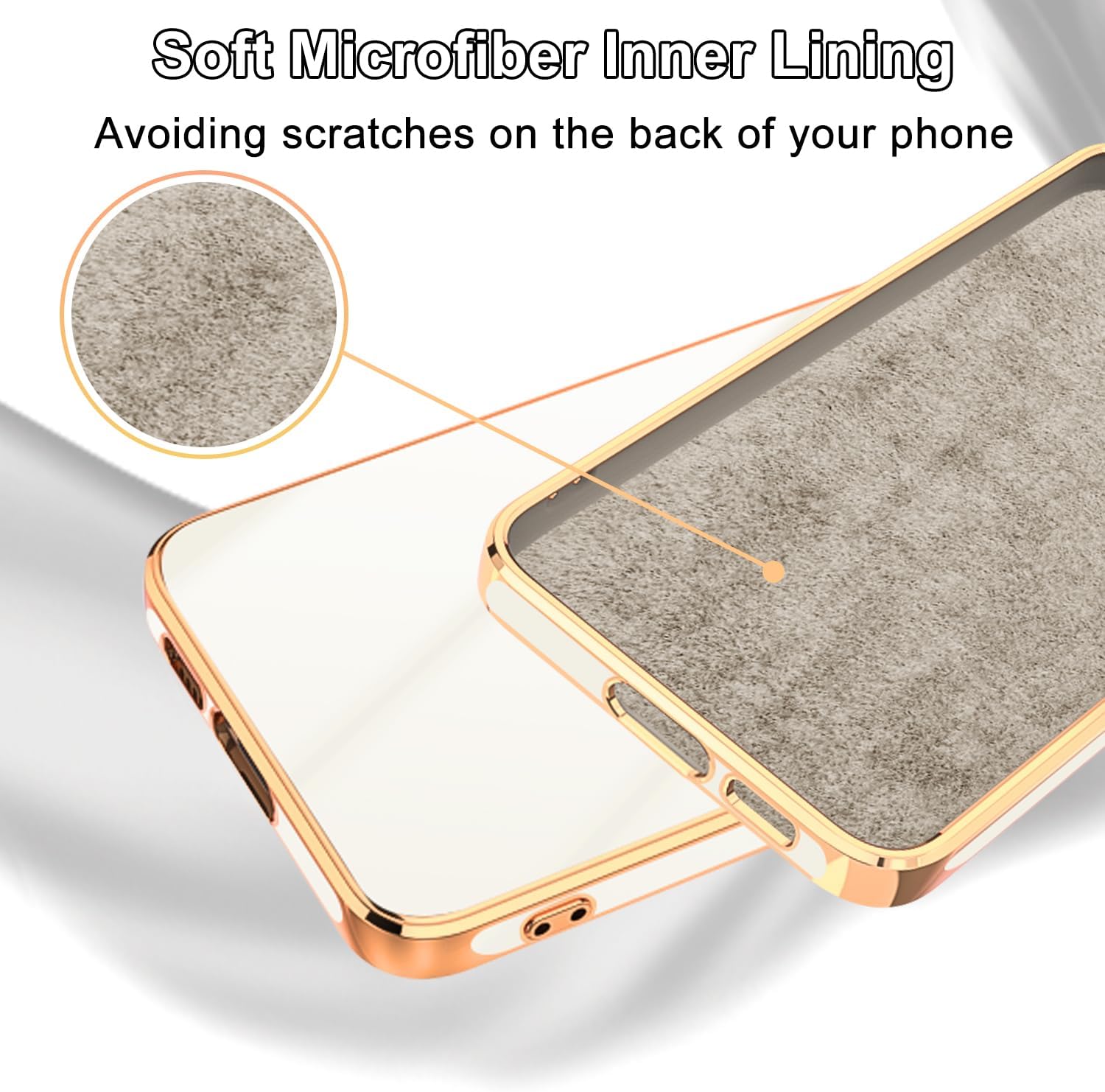 Tnarru Designed for Samsung Galaxy S23 Plus Case with Ring Stand, Support Magnetic Car Mount Rotating Finger Holder Soft TPU Cover Plating Edge Slim Phone Case for Galaxy S23+ Plus White - Image 7