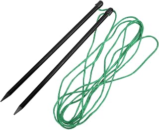 Golf Alignment Sticks, 9.4in Fiberglass Swing Putting String Pegs Posture Direction Training Aids with Clear Tube Case for Aiming Putting Swing Practice