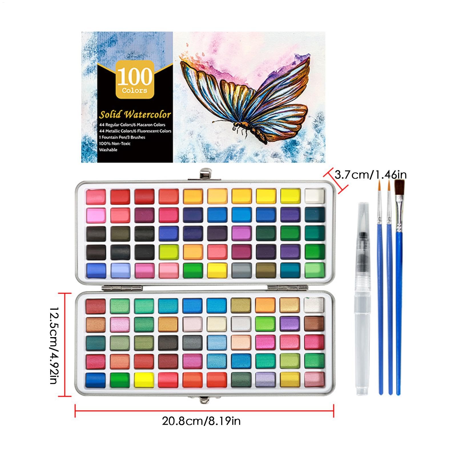 Juego de pintura al agua, suministros de arte de dibujo, pinceles de arte