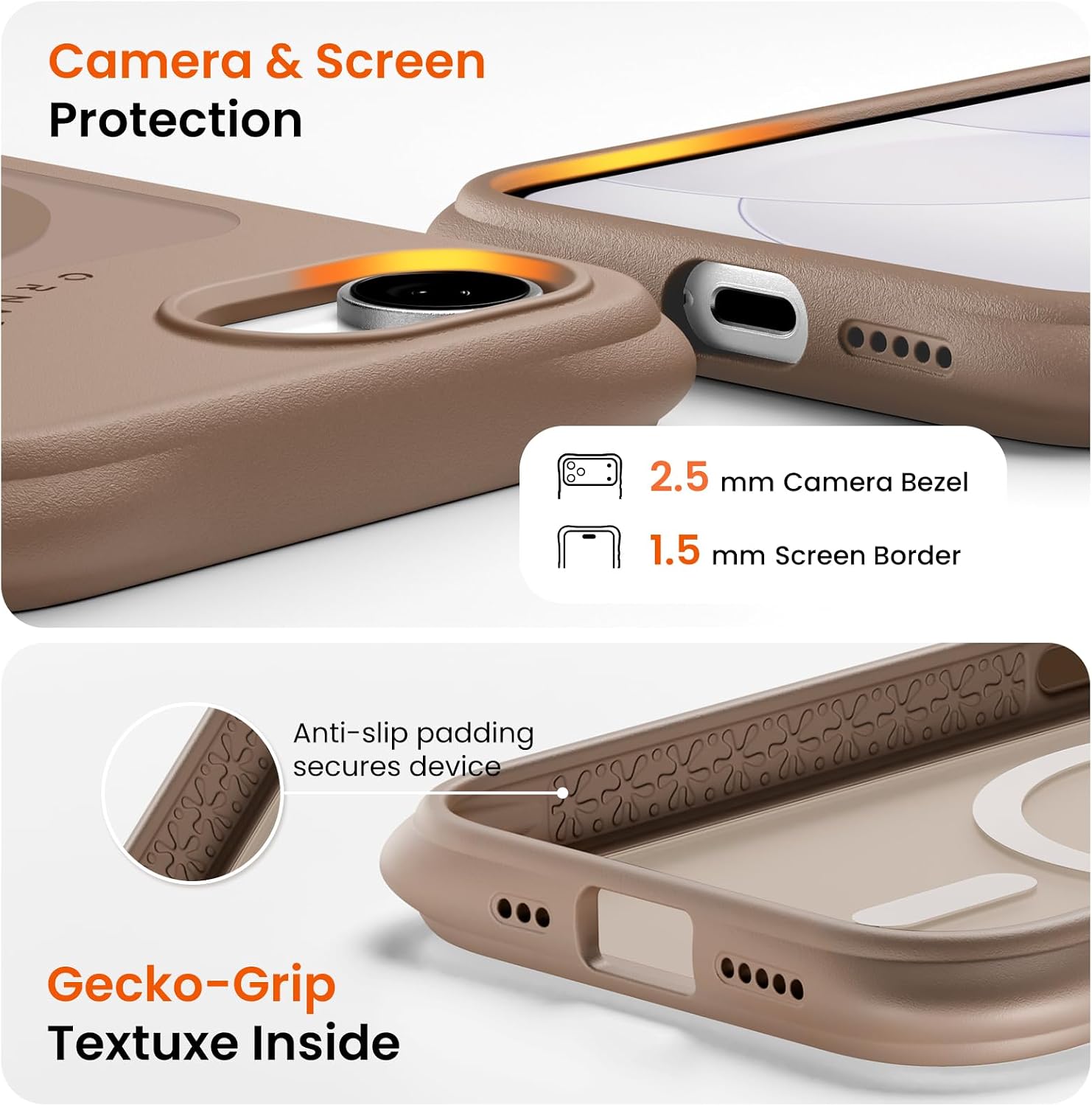  for iPhone 17e Case, for iPhone 16e Case | Compatible with MagSafe, 20FT Drop Protection | Slim Translucent Matte Anti-Fingerprint Shockproof Cover for iPhone 17 e, Latte thumbnail