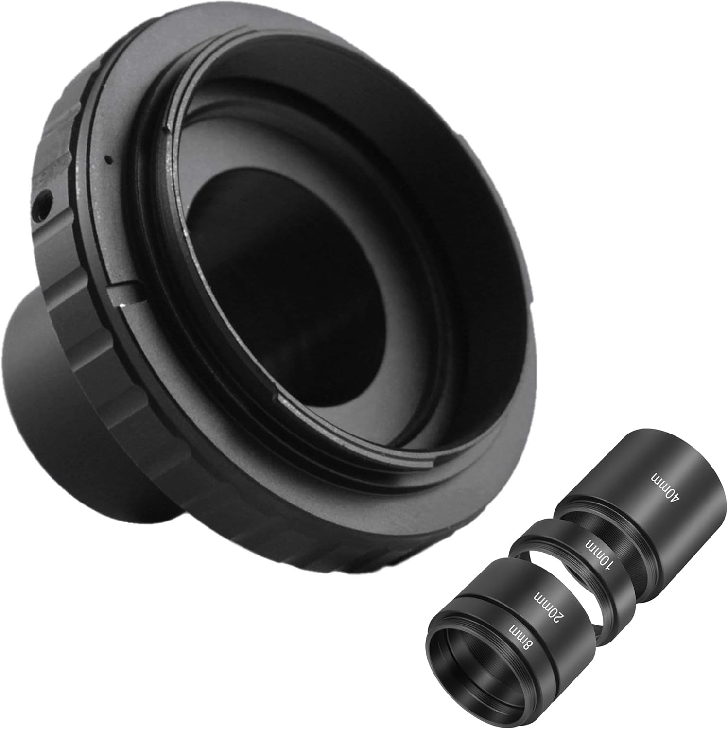 Alstar Pentax-k T-Ring and M42 to 1.25" T-Adapter - Bundle with - T2 8.10.20.40 Extension Tube Kit