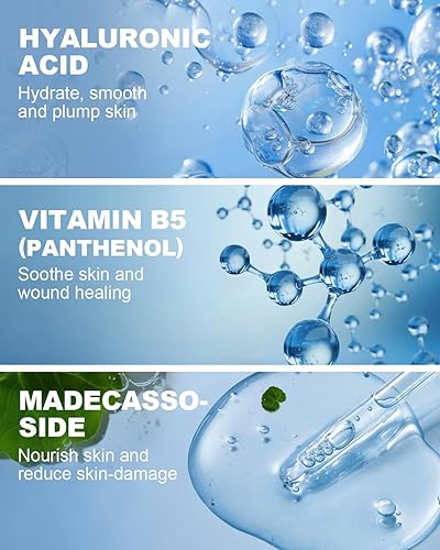 Miniatura 2 de PU PLANTO B5 - Suero de ácido hialurónico para cara, 2 onzas, ácido hialurónico triple puro, 2% con vitamina B5, suero facial antienvejecimiento