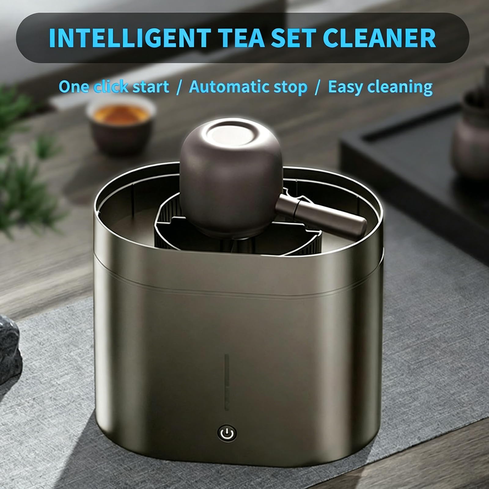 Rince-verres électrique Et Lave-tasses à Thé, Nettoyeur Automatique De Tasses De Comptoir Avec Réservoir D'eau De 1,6 L, Nettoyeur à Jet Haute Pression Pour Mugs, Tasses à Café, Verres à Vin Et