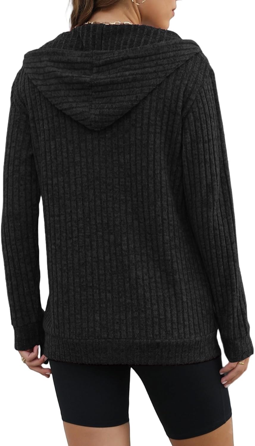 JomeDesign Sweaters for Women Long Sleeve Sweatshirt Fashion Hoodies Zip Up Loose Casual Fall Tops S-XXL - Image 5