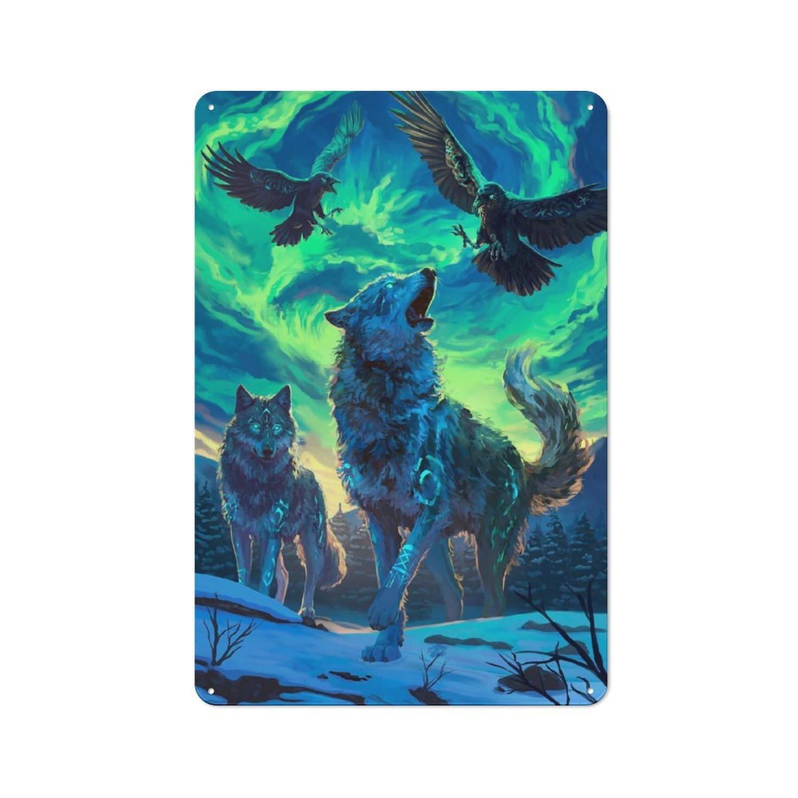Junmoney The Watchers Of Allfather Retro Metal Sign 30X20cm For Living Room Or Hallway, For Updating Living Room And Hallway After Moving