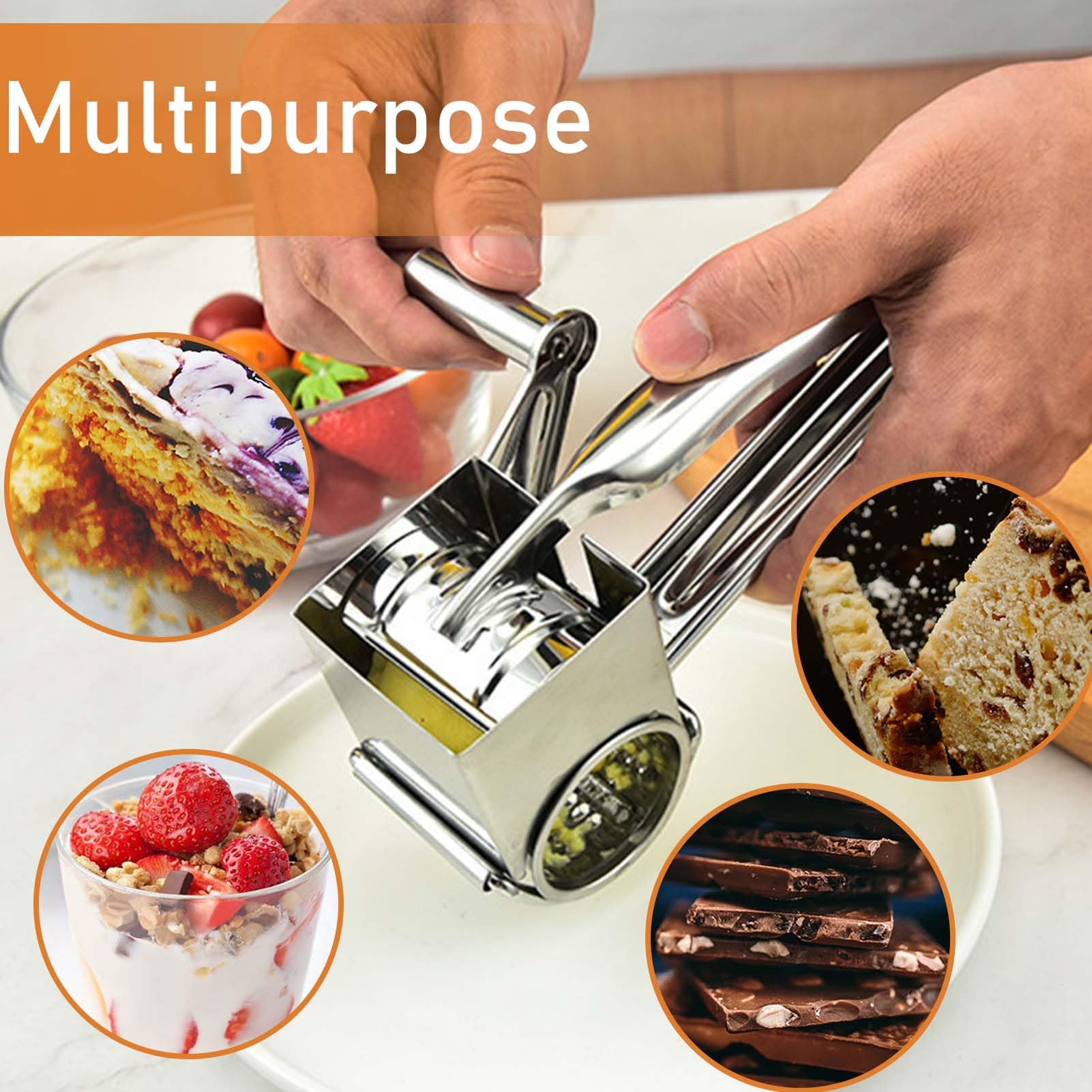Multifunzione a Manovella Grattugia per Formaggio Pialla per Formaggio Casa Ristorante Trituratore Utensile da Taglio