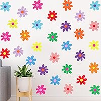 Vista 8 de BBTO - Calcomanía de pared de margaritas, calcomanías de vinilo para pared con flores, calcomanías de margaritas, calcomanías florales para despegar