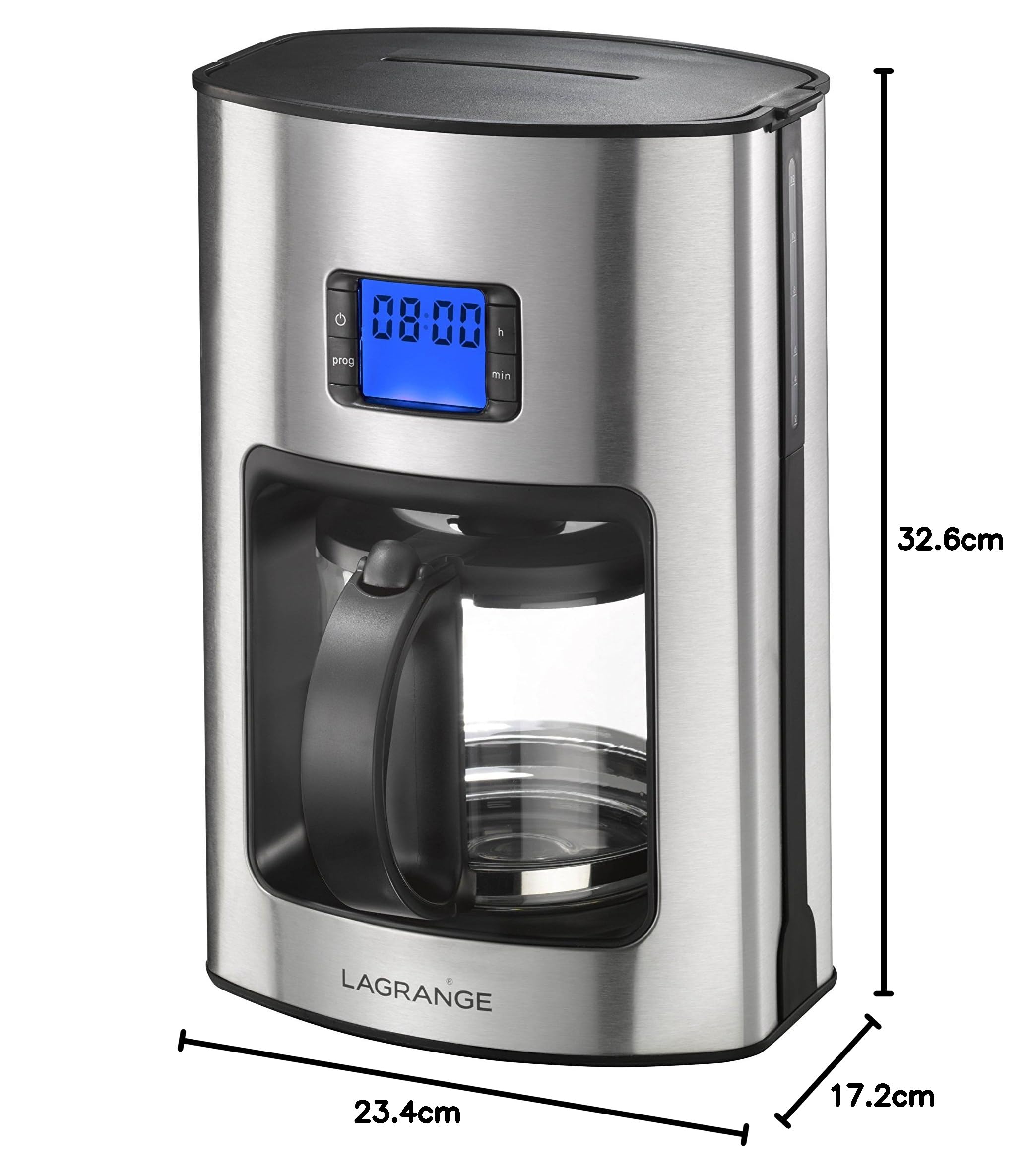 LAGRANGE 529 001 Naos Cafetière Filtre Inox 23,4 x 17,2 x 32,6 cm