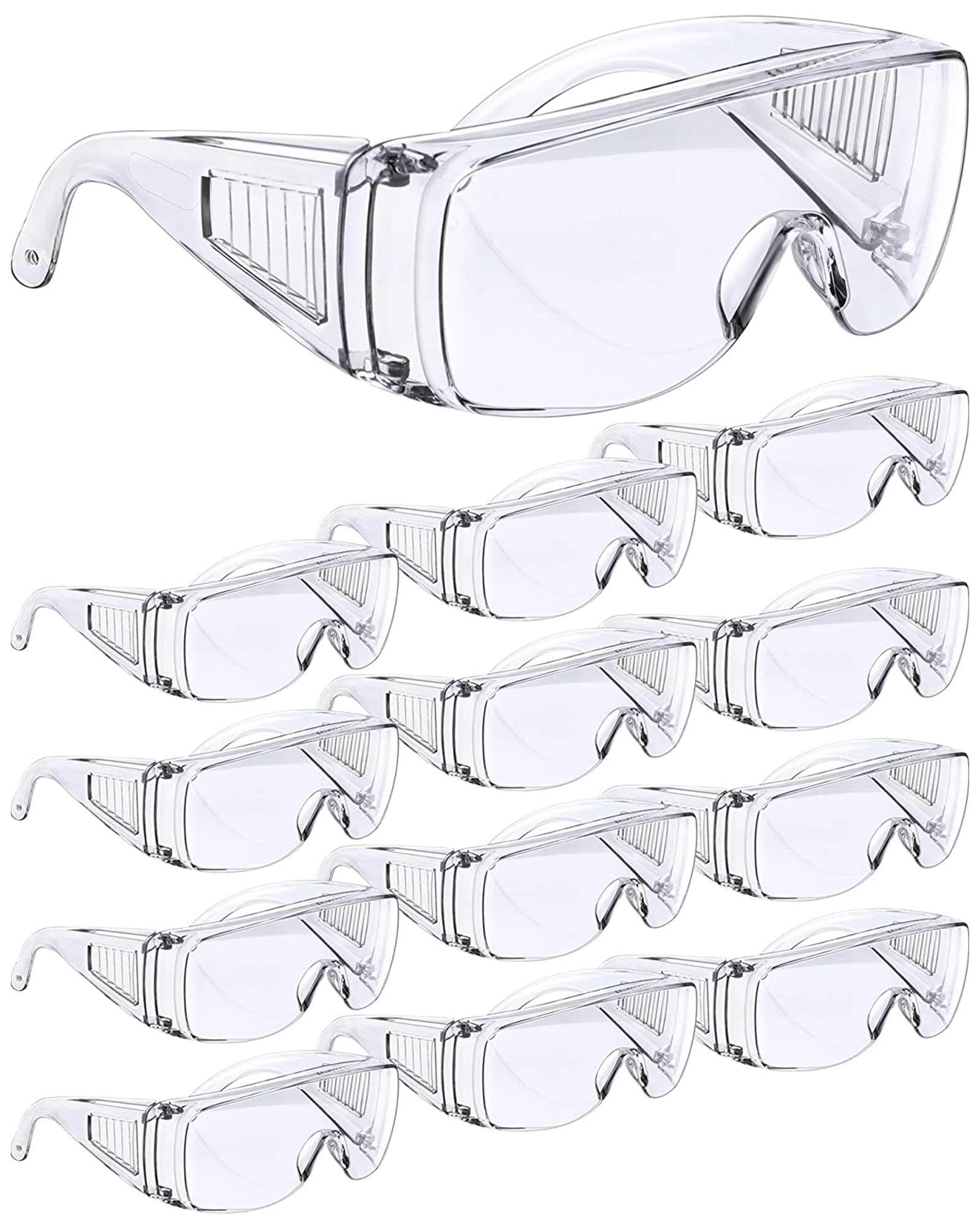 Polycarbonate Safety Glasses Clear Impact Resistant Safety Goggles (12 Pairs) (B086JJGPSV) Amazon Price History, Amazon Price Tracker