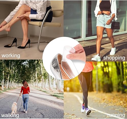 Miniatura 5 de Cojines de talón para zapatos, almohadillas de talón para zapatos que son demasiado grandes, cojines de talón para mujeres y hombres, parte