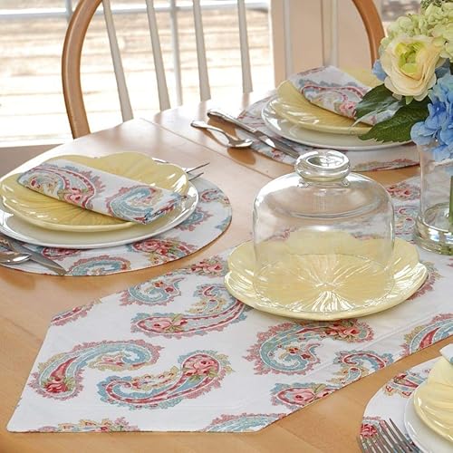 Miniatura 2 de Sweet Pea Linens Camino de mesa de cachemira blanco de 54 pulgadas