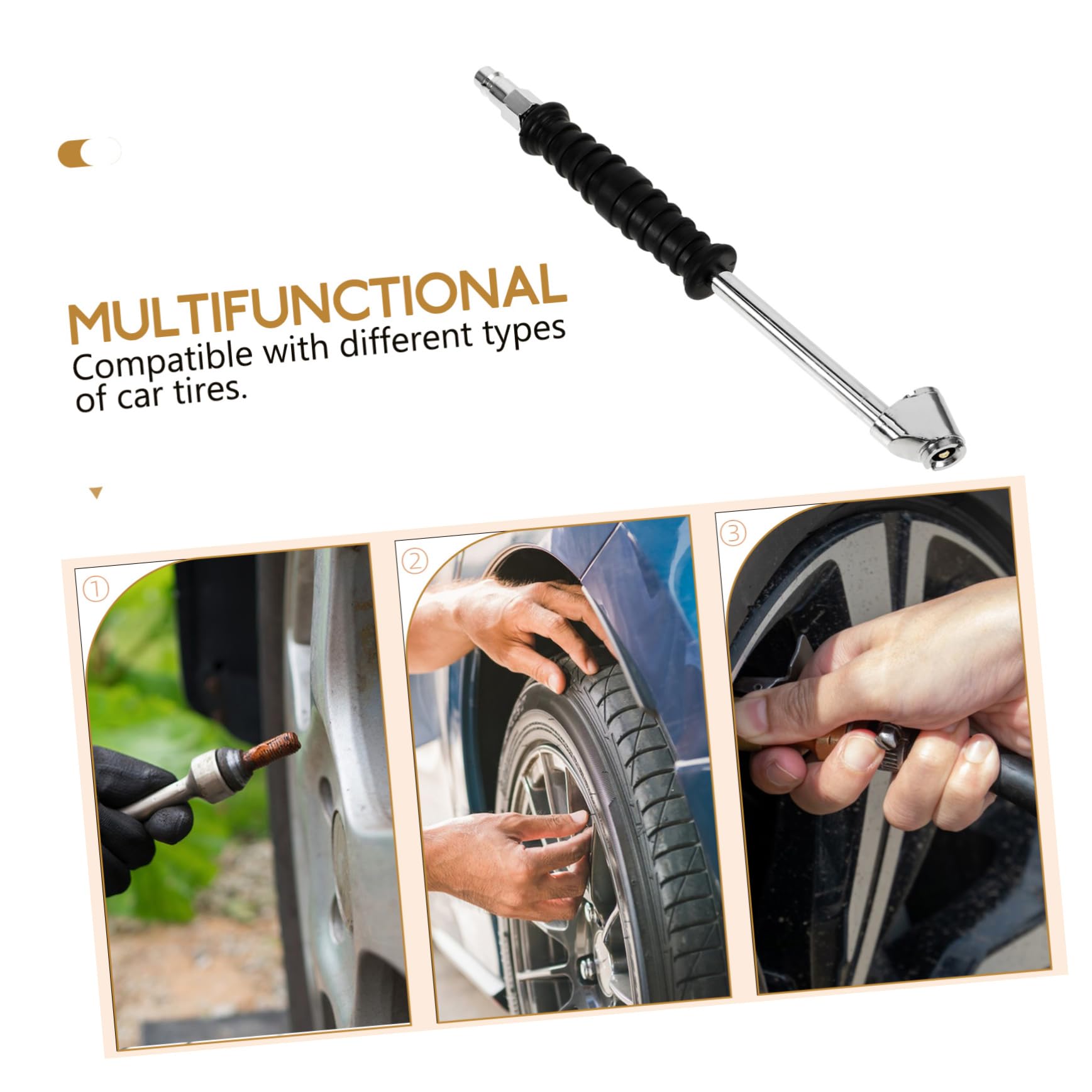 5stücke Tire Chuck Reifenfüller Mit Metall-düse Kompatibel Mit Japanischen Und Europäischen Ventilen Luftanschluss Für Auto Und Fahrradreifen Langlebig Und Benutzerfreundlich