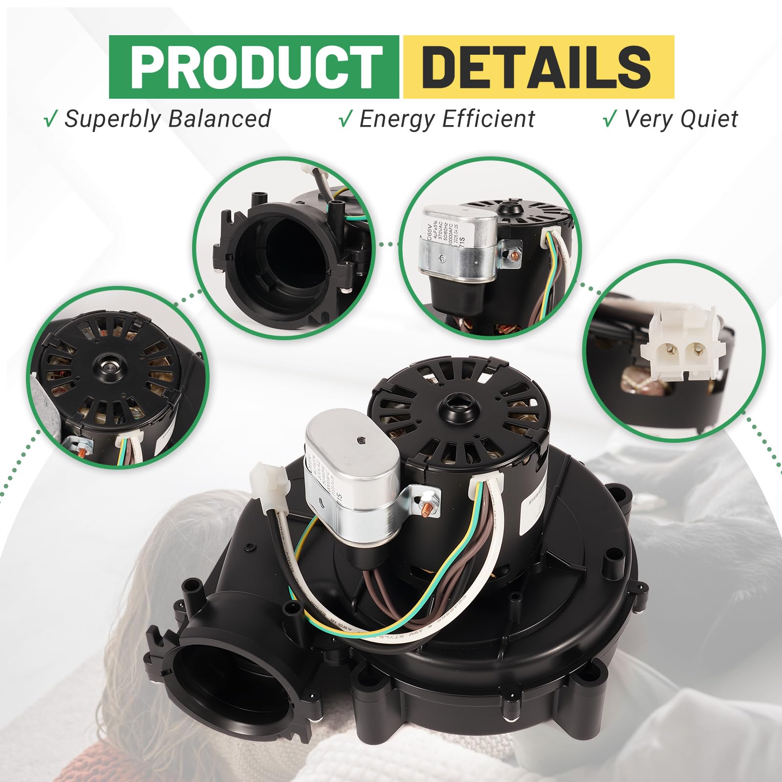 Rendrox 7062-4708 Furnace Draft Inducer Blower Exhaust Vent Venter