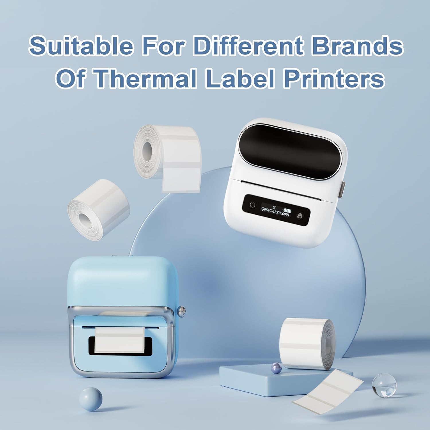 Thermal Sticker Labels for M220/M221/M110/M120/M200/M110S, 1.97" x 1.18" (50×30 mm) Self-Adhesive Sticker Labels, Resists Water and Oil Thermal Paper, 230Labels/Roll, Black on White Labels - Image 4