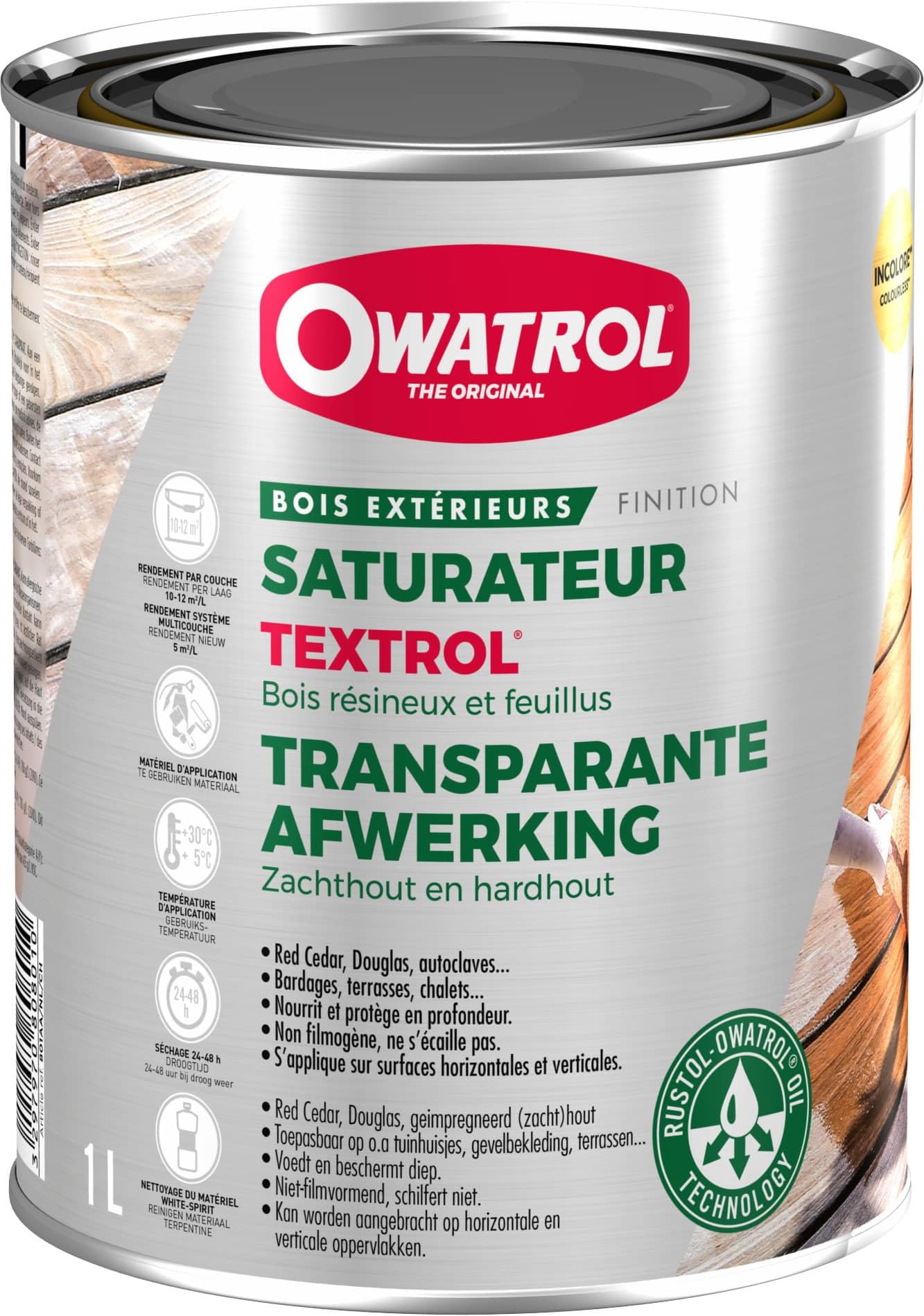 OWATROLTextrol - Penetrating Oil For Wood - 2.5L Clear