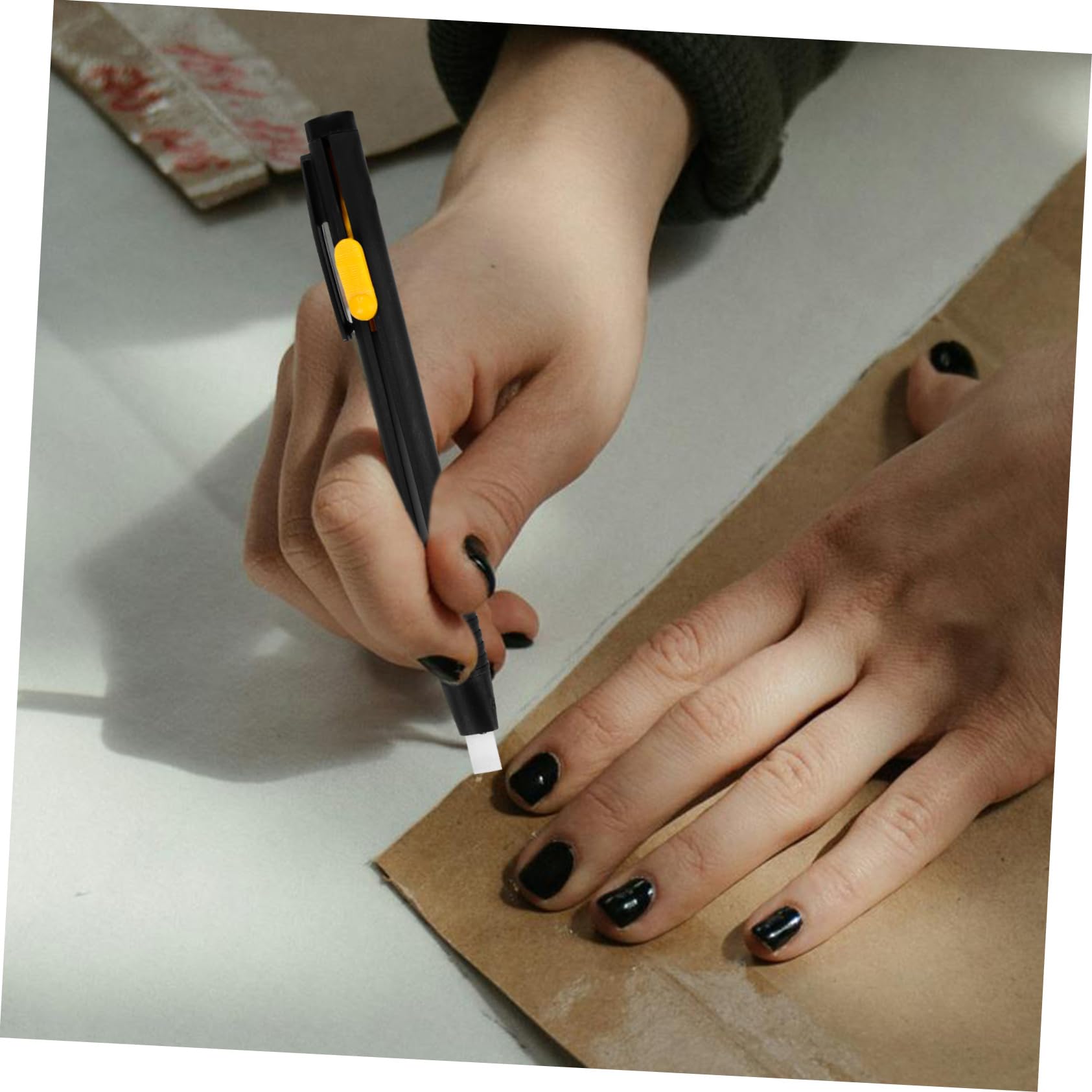 VILLCASE 10 Sätze Unsichtbarer Zeichenstift Pastell Kreide Bleistift Tinte Nähwerkzeug Whiteboard-marker Planke Textmarker Weißer Lackstift Farbstifte Markierungen Nähzubehör Plastik